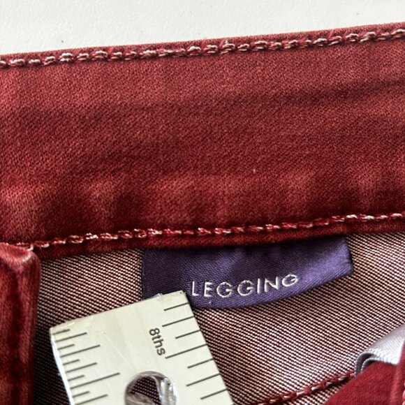NYDJ Legging Jeans Womens Size 4 Rust Red Lift Tuck Technology Pockets Jeggings - Picture 5 of 16